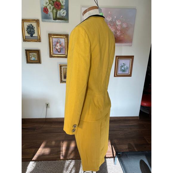 noviello bloom suits vintage yellow saks fifth avenue size 6 union made wool - Picture 15 of 16